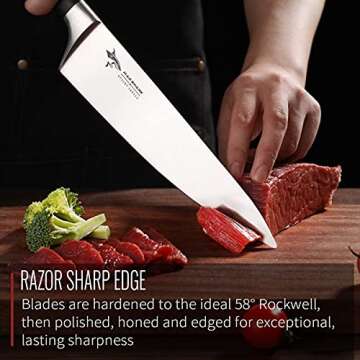 MAD SHARK Basic Chef Knife 8 Inch - Premium Kitchen Knife, German Steel