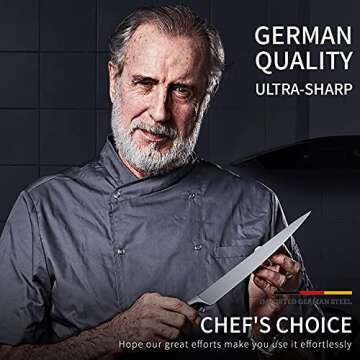 MAD SHARK 8 Inch Chef's Knife - Ultra Sharp & Ergonomic Design