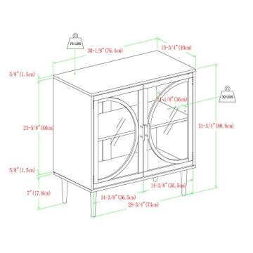 Stylish Industrial Buffet Bar Cart for Home Storage