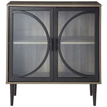 Stylish Industrial Buffet Bar Cart for Home Storage