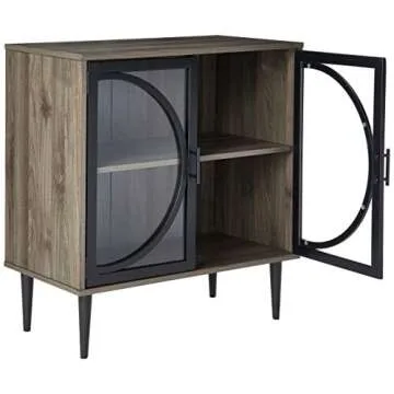 Stylish Industrial Buffet Bar Cart for Home Storage