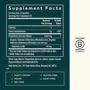 Gaia Herbs Valerian Root - Natural Sleep Support for a Natural Calm to Help Relaxation to Prepare fo...