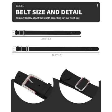 QBK 2T/3T/4T/5T Toddler Baseball Socks And Belt Youth Softball Tee Ball Combo Set for Boy Girl (1 Pairs of Socks & 1 Belt)(BLACK 5-7Y)