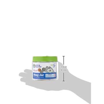 Learning Resources Money Jar, Play Money, Play Money for Kids, Counting, Bills and Coins, Homeschool, Math, Pretend Money, Ages 3+