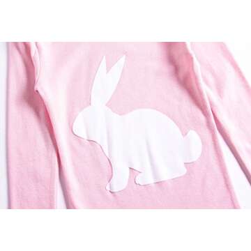 Cute Bunny Easter Pajamas for Girls - 100% Cotton Sleepwear