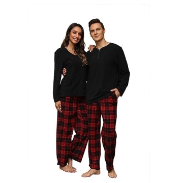 U2SKIIN Men's Plaid Pajama Set with Pockets