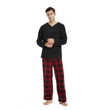 U2SKIIN Men's Plaid Pajama Set with Pockets