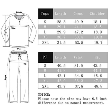 U2SKIIN Men's Plaid Pajama Set with Pockets