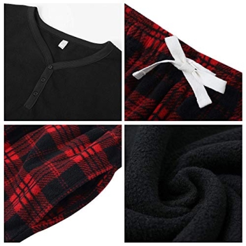 U2SKIIN Men's Plaid Pajama Set with Pockets