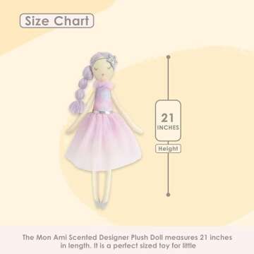 MON AMI Candy Scented Designer Plush Doll – 21”, Fun Adorable Stuffed Toy for Kids of All Ages, ...