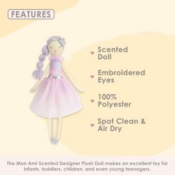 MON AMI Candy Scented Designer Plush Doll – 21”, Fun Adorable Stuffed Toy for Kids of All Ages, Use as Toy or Room Décor