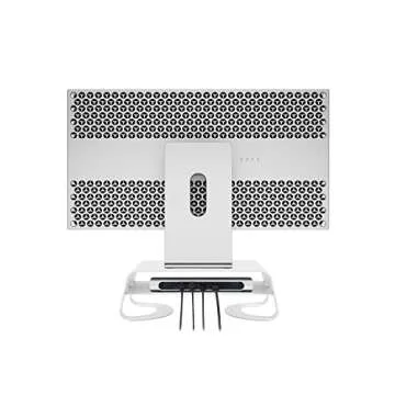 Twelve South Curve Riser Monitor Stand | Ergonomic Desktop Stand with Storage Shelf for iMac and Displays, Matte White