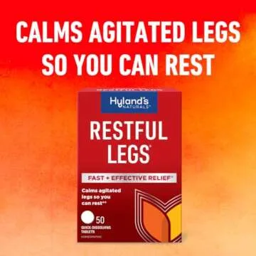 Hyland's Restful Legs Tablets, Natural Itching, Crawling, Tingling and Leg Jerk Relief, Quick Dissolving Tablets, 50 Count