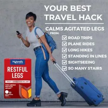 Hyland's Restful Legs Tablets, Natural Itching, Crawling, Tingling and Leg Jerk Relief, Quick Dissolving Tablets, 50 Count