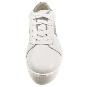 ARIDER Girl Women's Rhinestone Embellished Low Top Lace-Up Fashion Casual Sneakers