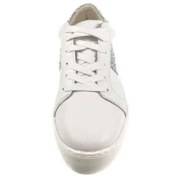 ARIDER Girl Women's Rhinestone Embellished Low Top Lace-Up Fashion Casual Sneakers