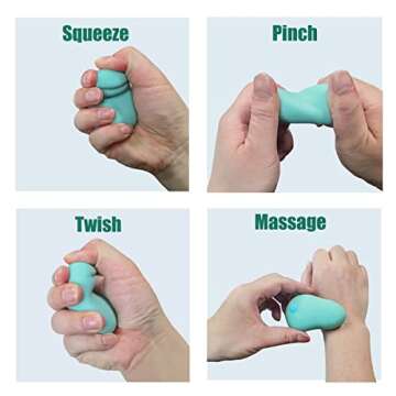 Ultra Soft Vibrating Massage Squeeze Ball for Hand Exerciers and Wrist Fidget Relaxtion(Blue)