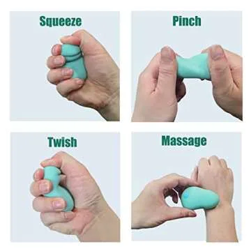Ultra Soft Vibrating Massage Squeeze Ball for Hand Exerciers and Wrist Fidget Relaxtion(Blue)