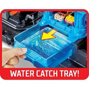 Hot Wheels City Toy Car Track Set, Ultimate Octo Car Wash Playset & Color Reveal Car in 1:64 Scale, Repeat Color Change in Very Warm & ICY Cold Water