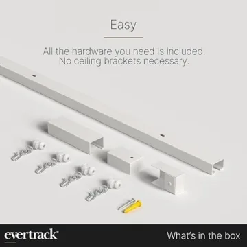 EverTrack Curtain Track Ceiling Mounted - Made in USA - 12 Feet