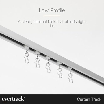 EverTrack Curtain Track Ceiling Mounted - Made in USA - 12 Feet