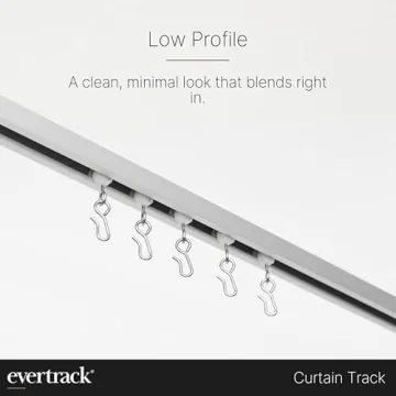 EverTrack Curtain Track Ceiling Mounted - Made in USA - 12 Feet