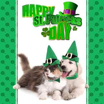 NAMSAN St Patrick's Day Pet Costume - Adorable Leprechaun Outfit for Cats and Small Dogs