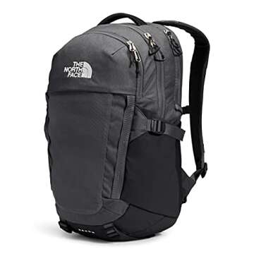 THE NORTH FACE Recon Everyday Laptop Backpack, Asphalt Grey Light Heather/TNF Black, One Size