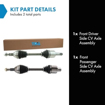 TRQ Compatible CV Axle Assembly Set for Chrysler & Dodge Models 2008-2016