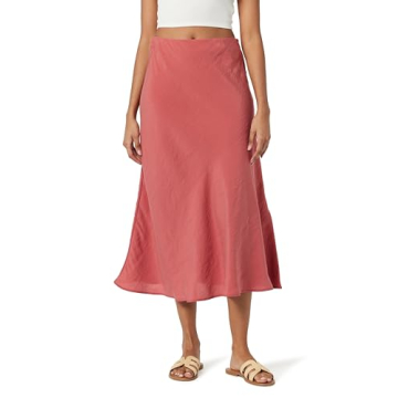 The Drop Women's Haniyyah A-Line Midi Skirt - Flattering Dusty Cedar Style