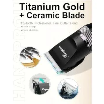 Hansprou Professional Dog Grooming Clippers for All Pets