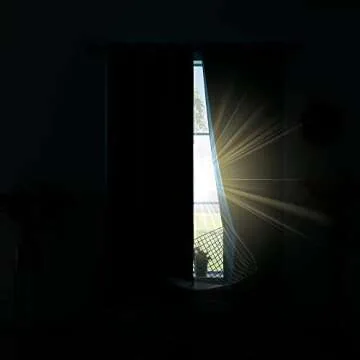 Gold Blackout Curtains for Living Room Set of 2