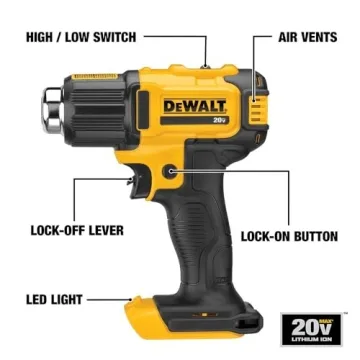 DEWALT 20V MAX Cordless Heat Gun 990°F 42 Min Runtime