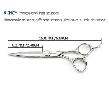 Hair Scissors 6 Inch Barber Scissors Haircut Scissors Japan 440C Steel Barber Shears Hair Cutting Scissors Kinsaro