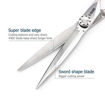 Hair Scissors 6 Inch Barber Scissors Haircut Scissors Japan 440C Steel Barber Shears Hair Cutting Scissors Kinsaro