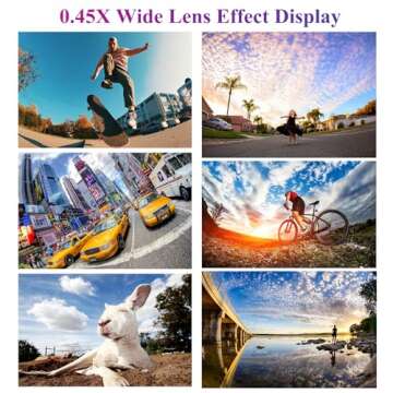 Apexel Phone Camera Lens, 2 in 1 Cell Phone Clip-on Lens Kit 0.45X Wide Angle Lens 140°+ 12.5X Macr...