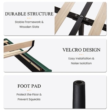 Luxurious SHA CERLIN Velvet Bed Frame with Wingback Headboard