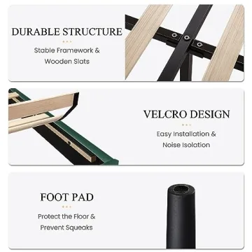 Luxurious SHA CERLIN Velvet Bed Frame with Wingback Headboard