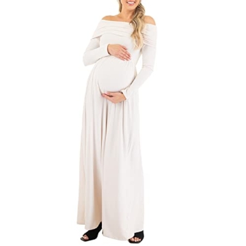 Mother Bee Maternity Off Shoulder Dress for Stylish Moms