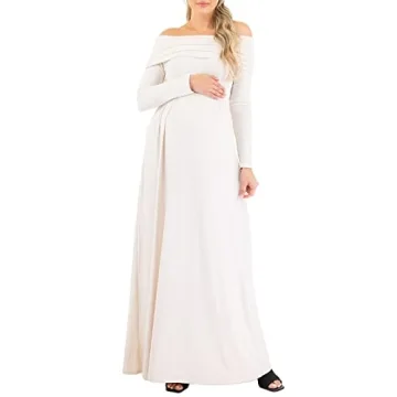 Mother Bee Maternity Off Shoulder Dress for Stylish Moms