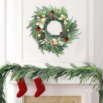 YIGETREE Norfolk Pine Garland for Holiday Decor