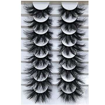 GMAGICTOBO False Eyelashes Fluffy Wispy Eyelashes Faux 3D Mink Lashes Thick Volume Long Soft Dramati...