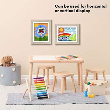 Americanflat Kids Art Frame - Showcase 100 Artworks Elegantly