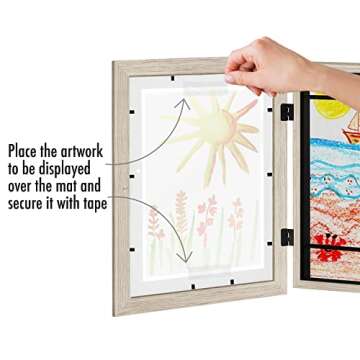 Americanflat Kids Art Frame - Showcase 100 Artworks Elegantly