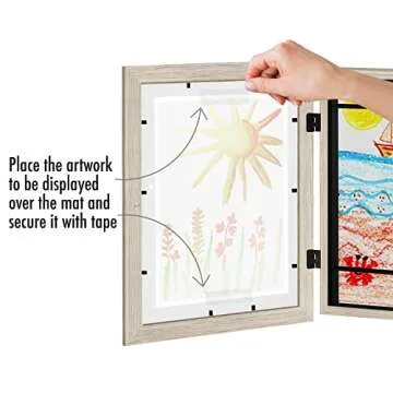 Americanflat Kids Art Frame - Showcase 100 Artworks Elegantly