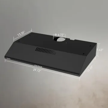 Stylish Hermitlux 30 Inch Under Cabinet Range Hood