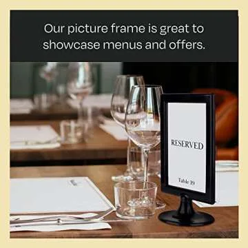 ALBEN Double Sided Standing Picture Frames - (Black, 10 count) 4x6 Inch Pedestal Photo Frame with Inserts and Base - 2 Sided Frame for Vertical Display