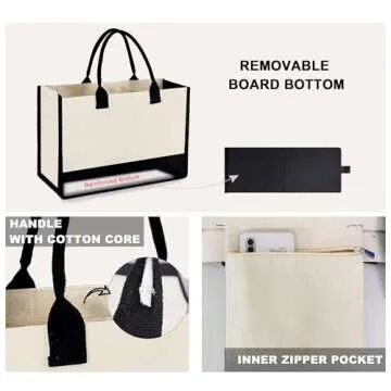 BeeGreen Gift Baskets Empty Retirement Gifts For Women Gift For Women Friend Teacher Coworker Her Thank You Gifts Mom Birthday Gifts Canvas Tote Bag Personalized Gifts Bags S