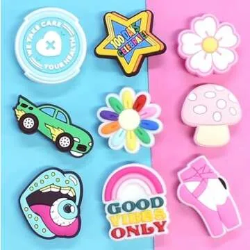 Pabucle Shoe Charms, Lot of 25,40,80,100,120,200PCS Random PVC Different Shoe Charms for Clog Shoes Decoration Charms (40)