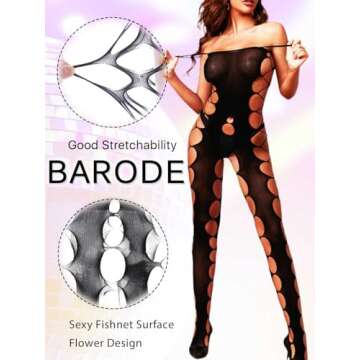 Barode Women’s Sexy Fishnet Bodysuit for Every Occasion